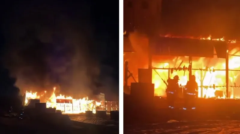 пожар в Таразе
