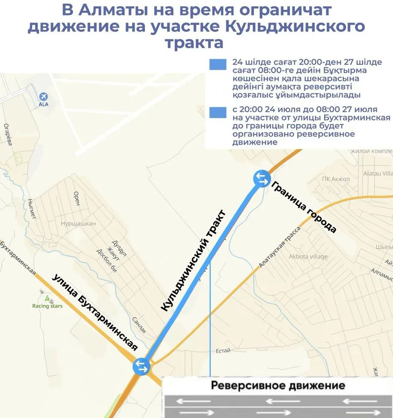 карта, Алматы, перекрытие, ремонт, дороги, ограничения, фото - Новости Zakon.kz от 24.07.2026 17:07