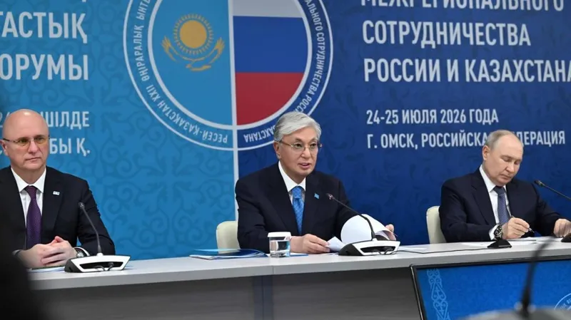 президент РК Касым-Жомарт Токаев, президент РФ Владимир Путин, форум, фото - Новости Zakon.kz от 27.07.2026 10:12