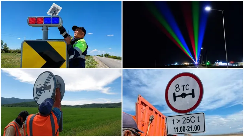 рабочие, люди, дорожные знаки, установка, фото - Новости Zakon.kz от 05.08.2026 09:29