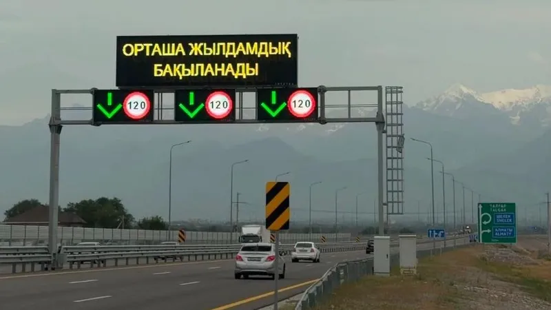трасса, машины, дорожные знаки