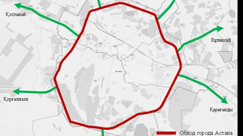 Схема и порядок движения транзитного автомобильного транспорта через Астану, фото - Новости Zakon.kz от 10.08.2026 10:44