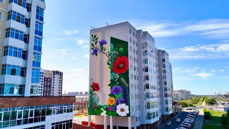 дома, мурал, фото - Новости Zakon.kz от 13.08.2026 16:41