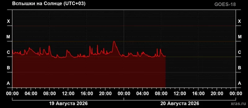 инфографика, вспышки на Солнце, фото - Новости Zakon.kz от 20.08.2026 11:44