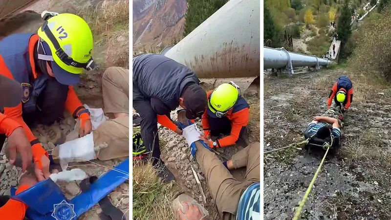 Турист из Китая получил травму во время прогулки в горах Алматы