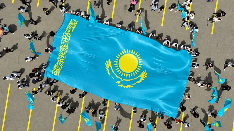Флаг Казахстана, флаг РК, казахстанцы 