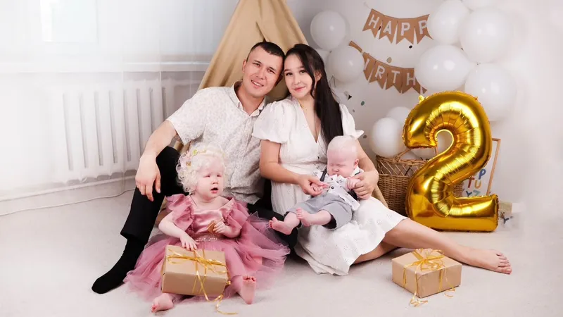 Жансая Тәңірбергенова, семья, дети, альбиносы 
