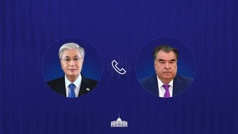 президент РК Касым-Жомарт Токаев, президент Таджикистана Эмомали Рахмон