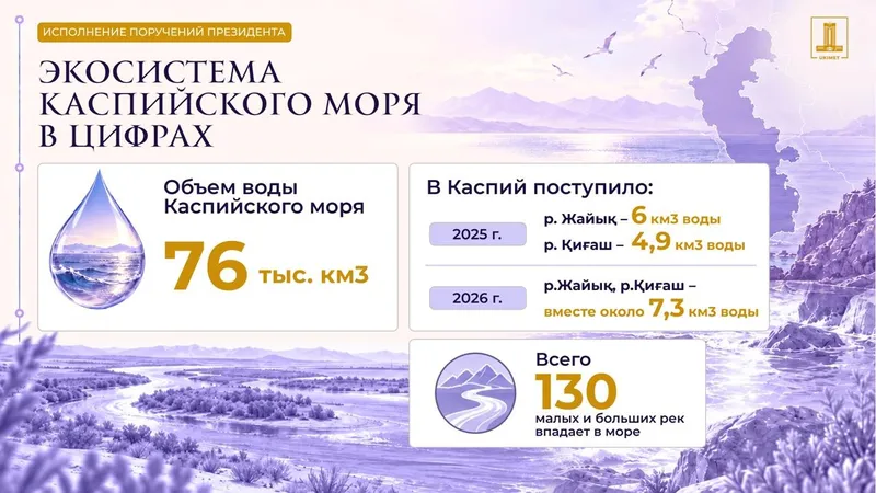 Каспийское море, экосистема, инфографика, фото - Новости Zakon.kz от 07.10.2026 08:59