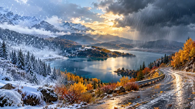Снег, дождь, природа 