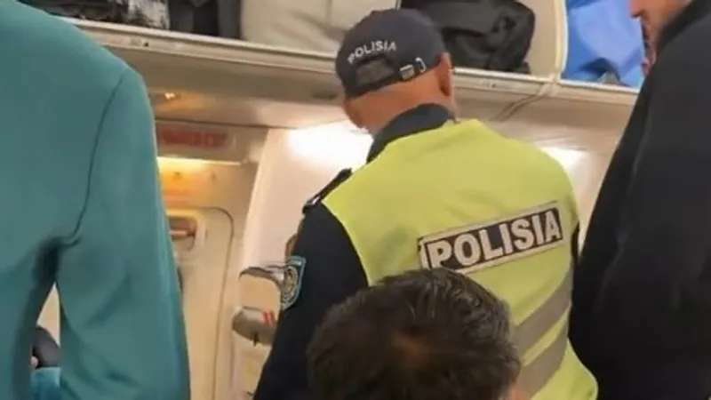 самолет, полиция, пассажиры