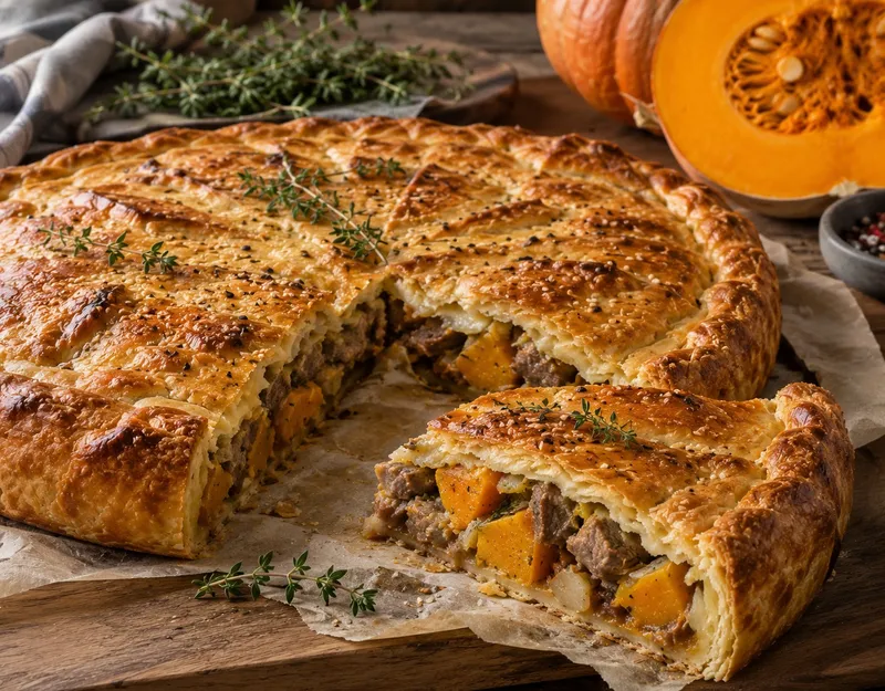 пирог с тыквой и мясом, фото - Новости Zakon.kz от 23.10.2026 13:46