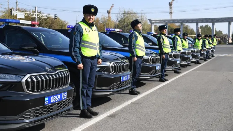 Новые служебные автомобили передали полицейским Алматинской области